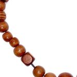 Handmade Wooden Beaded Necklace Cherry-Tone Wood Photo 4