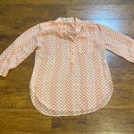 XTaren Coral and white 3/4 sleeve top Photo 0