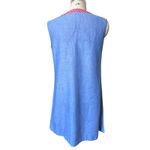 Vintage Lori Till Chambray Tulip Applique Shift Dress Size Medium Blue Photo 4