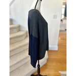 Madewell  Grey & Navy Merino Wool Scoop Neck Long Sleeve Sweater Photo 1