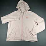 Under Armour  Hoodie Womens XL Pink Fleece Loose Fit Full Zip Hooded Sweatshirt Photo 0