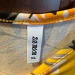 Tropical Floral Yellow Midi Dress Size XL Photo 2