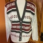 Vtg 80s fair isle cardigan sweater Size M Photo 5