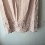 Two Star Dog Pink Linen Blend Dress Size S Embroidered Hem Sleeveless 36” Photo 2