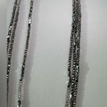 Loft Silver and Brown Sparkle Long Necklace Photo 4
