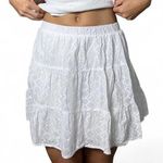 Wild Fable White mini skirt with lace detailing and ruffles #miniskirt Photo 0