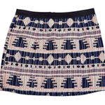 Anthropologie  Women's M Geometric Cotton Knit Mini Skirt Multicolor Casual Photo 0