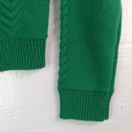 English Factory Farrow XS Cable Knit Women's Crew Neck Sweater in Kelly Green Photo 3