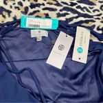 Socialite NWT!  navy blue fitted midi , L Photo 4