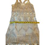 French Connection  Champagne Beaded Dress - Size 6 Photo 7