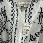 Madewell Embroidered Deep V-Neck Midi Dress in Bandana Size: L, NWT Photo 6