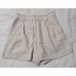Stradivarius  Linen Blend Bermuda Shorts with Darts in Stone size 8 Photo 6