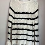 Talbots Striped Cotton Blend Sweater Size XL Nautical Gold Buttons Photo 8