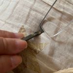 Foster Grant Vintage Titanium Light weight Silver half Rim frame Rectangle Metal Glasses Minimalist preppy fancy fashion Designer luxury some rusty gunmetal pewter unisex CT0915 AL 34 rimless Photo 7