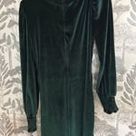 Amazon Dark Green Velvet Long Sleeve Dress Photo 1