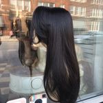 New sidePart wig human hair Blende 2020 Wig Black Photo 5