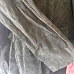 Vintage Jessica H sz XL 100% Leather Green Oversized Button Blazer Y2K 90s Women Photo 6