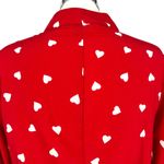 Unique Vintage Gwen Red White Heart Print Blouse Puff Sleeve Size Large Photo 6