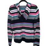 Jones New York Sport Womens Blue Pink Striped Zip Up Hoodie. Size Large Photo 1