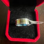 Unisex Stainless Steel Gold/Silver 6mm Band Size 17/7 Silver Photo 0