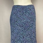 Vintage Midi Skirt Abstract Dots Layered Elastic Feminine Flirty Eclectic Rayon‎ Purple Size 6 Photo 5