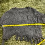 ‼️NWOT‼️Cropped chenille distressed sweater Gray Photo 2