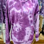 DIP Purple Tie Dye Sweatshirt Hoodie Medium Soft Knit Pullover Top Photo 0