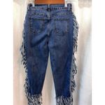 Womens‎ Fringe High Rise Denim Jeans Small Cowgirl Western Country Music Concert Blue Size 28 Photo 1