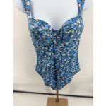 Panache  Swim Monica Balcony Widestrap Swimsuit Posey Blue Floral US 38DD NWT Photo 5