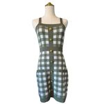 Coco and Shay Green and White Plaid Knit Dress with Gold Buttons Small S Photo 1
