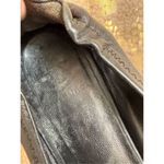 Tory Burch Reva Black Leather Gold Logo USED Ballet Slip On Flats 7.5-8 Photo 4