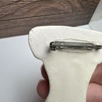 Ceramic Hand Crafted Christmas Stocking Striped Brooch Pin Holiday Photo 10