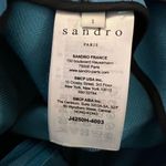 Sandro Size Small / 1 Oro Ruffled A-line Mini Skirt In Solid Blue Photo 6