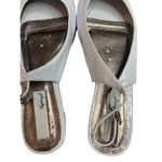 Vintage Spiegel White Peep Toe Slingback Flats Size 8 Adjustable Strap Shoes Photo 7