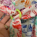 VILAGALLO exclusive print village button up dress size 44 or Medium 100% cotton White Photo 4