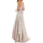 City Studios New Juniors Womens Metallic Mesh Evening Dress Prom Pink Tulle 5 Photo 1