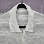 One Grey Day Revolve Long Sleeve Top Blouse Button Up Cardigan Collar Size XS White Photo 2