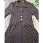 Wear Me Dress Women XS Long Sleeve A Line Flair Twirl Dance Button Cozy Blue Photo 1