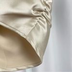 Forever 21 Small Satin Champagne Ruched Crop Top Droop Neck Cowl Formal Elegant Photo 5