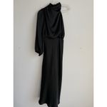 Billy J Esther One Shoulder Long Sleeve Maxi Halter Dress Black Women's Size‎ 10 Photo 6