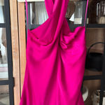 DO+BE  halter mini dress cocktail satin silky criss cross open back semiformal Photo 0