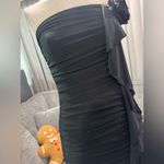 🌸AMTIOUS elegant strapless ruched dress ✨ Black Size M Photo 8