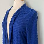 Chico's NEW NWT Royal Blue Textured Jacket Sweater Photo 2