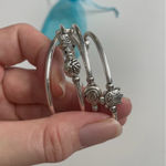 Swirly Bracelet Sea Charms Turtle Starfish Shell Flower Leaf Sun Silver Stretch Photo 12