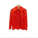 Vintage Devon Polyester‎ Blouse Red Photo 6