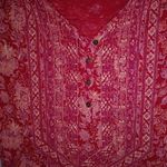 Lucky Brand  S Red White Tattoo Design Top Photo 2