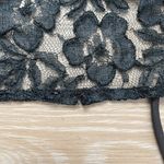 Passport Vintage Y2K Black Floral Sequin Fairy Sheer Open Back Halter Tank Top Photo 8