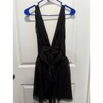 Lucy in the Sky Whimsgoth Sheer Black Dress Medium  Goth Fairy M Dance Party Tie‎ Photo 6