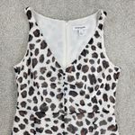 Kate Young Target Dress Womens 10 Leopard Print Fit Flare Baby Doll Chic Flirty White Photo 5