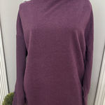 TRIBAL JEANS Brand Petite Small Tunic Ribbed Funnel Mock Neck Pullover Top NWT Purple Photo 0